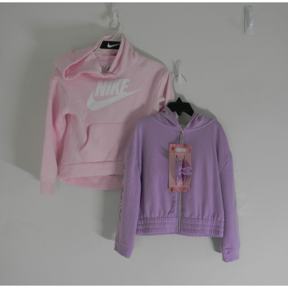 Lot of 2 Girls Hooded Sweatshirts Size 6X (6-7) Nike btween Both NWT - Picture 2 of 7